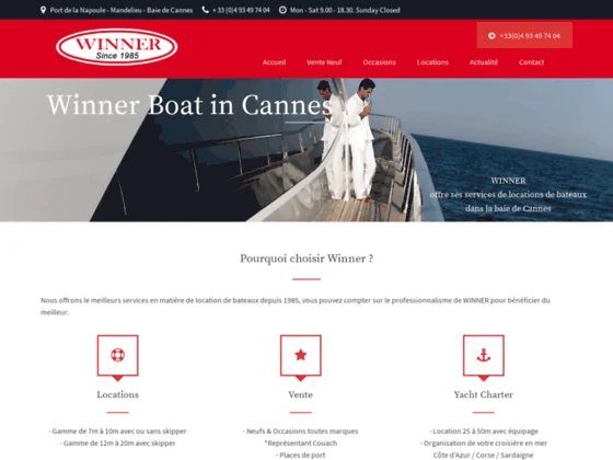 Location bateau Cannes - Agence Winner