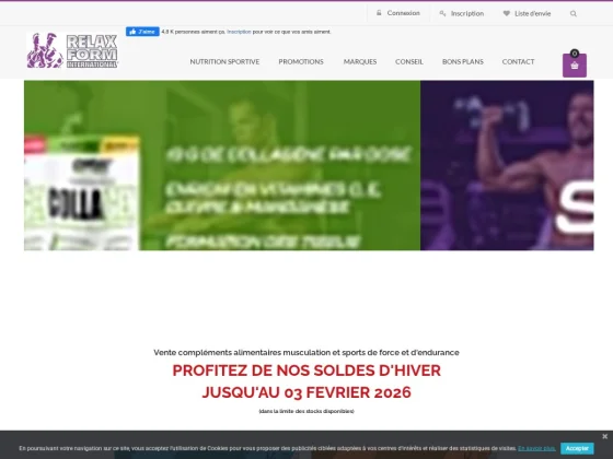 Vente nutrition musculation - Relax Form