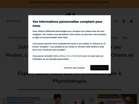 Boutique en ligne de produits de soins pour animaux