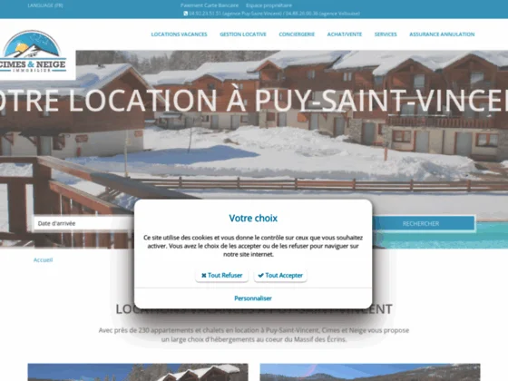 Vente immobilier Puy Saint Vincent - Cimes et Neige Immobilier