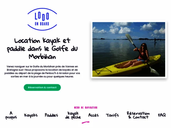 Lodo On Board, spécialite de la location de kayaks et paddles à Morbihan