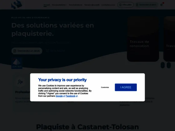 Societe isolation renovation plaques platres