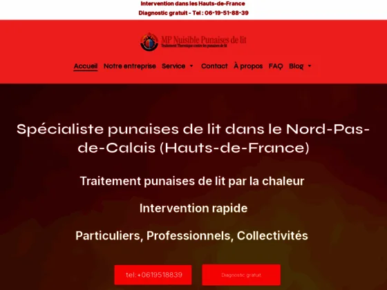 Traitement des punaises de lit dans les Hauts-de-France