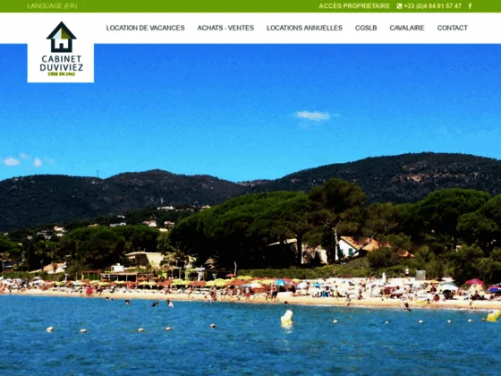 Location vacance cavalaire sur mer - cabinet duviviez