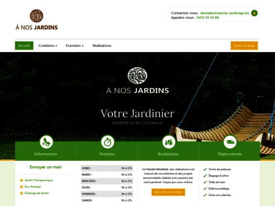 Entreprise de parcs et jardins à Nivelles