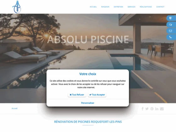 Magasin piscines Roquefort-les-pins - Absolu Piscines