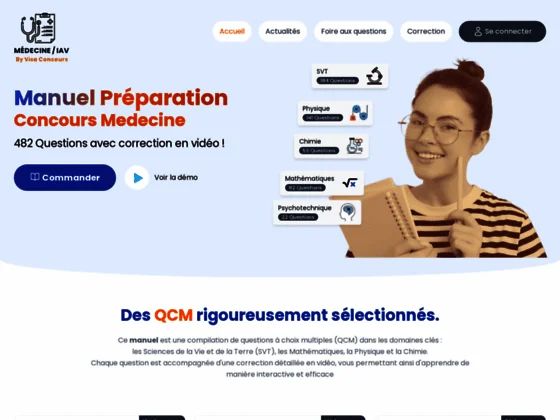 qcm concours medecine