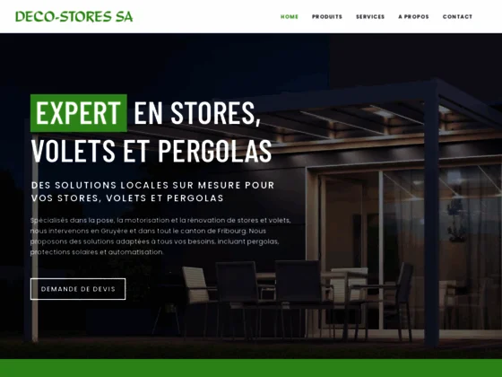 Déco-Stores SA, pose et maintenance de stores