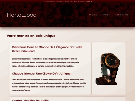 Votre boutique de montre en bois