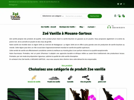 Poudre de vanille Nice - Zoe Vanille