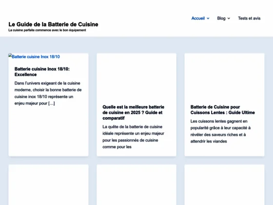 Batterie de cuisine haut de gamme