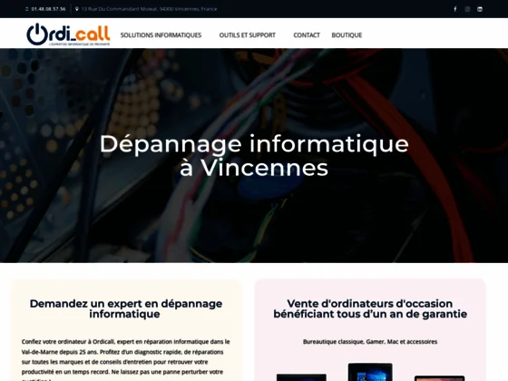 Ordicall : Dépannage informatique à Vincennes 