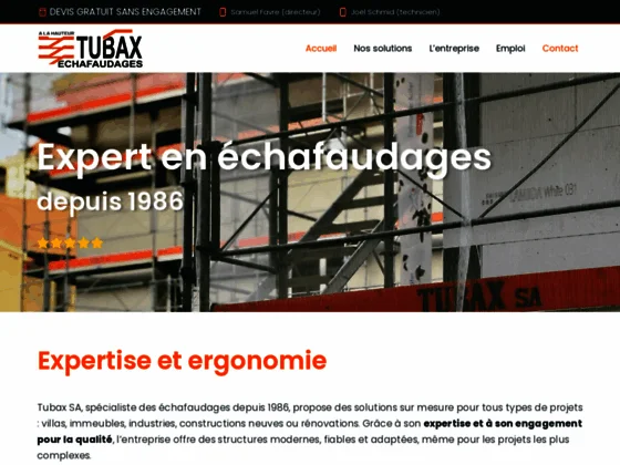 Tubax SA, votre entreprise d’échafaudages
