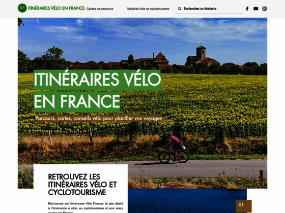Itinéraires et voyages vélo en France