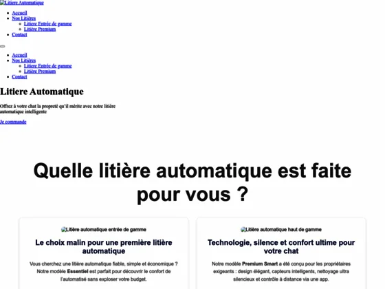 Site de litière automatique