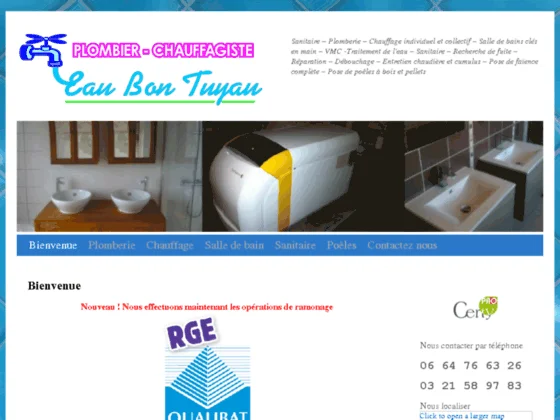 Eau Bon Tuyau, entreprise de plombier chauffagiste à Lens