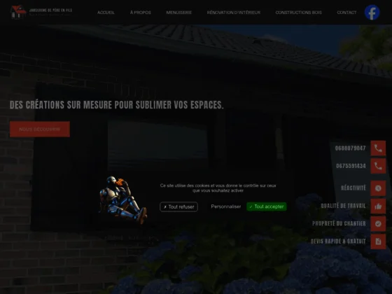 Janssoone de Père en Fils, Menuisier à Saint-Omer