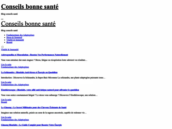 Choisir les bonnes adaptogènes