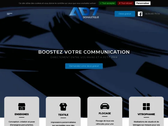 Fabricant d'enseignes à Armentières : AD7 Signalétique