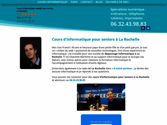 Informatiqueseniors-Larochelle - Cours d'informatique à domicile pour seniors à La Rochelle