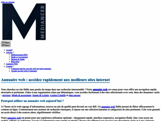 Mediancer - Annuaire web et article pratique