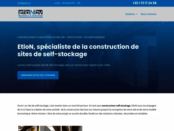 Entreprise de construction self stockage