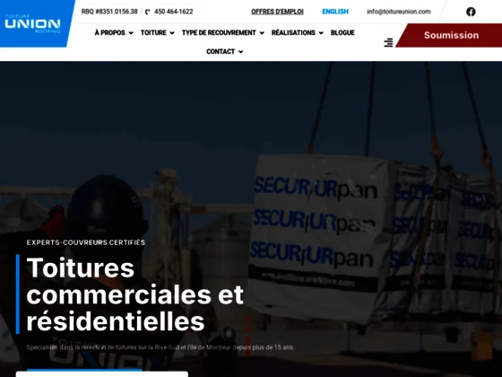 Toiture Union, expert de toiture sur la Rive-Sud et à Montréal