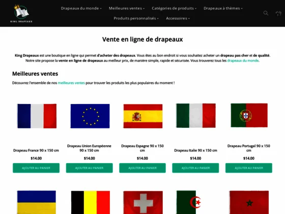 Boutique en ligne de drapeaux