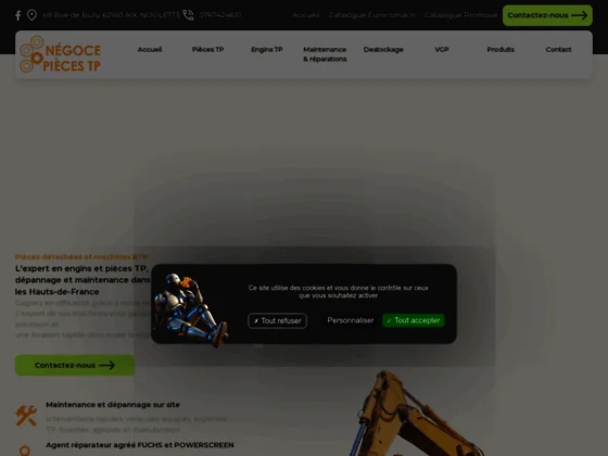  Fournisseur d'engin TP dans les Hauts-de-France : Négoce Pièces TP