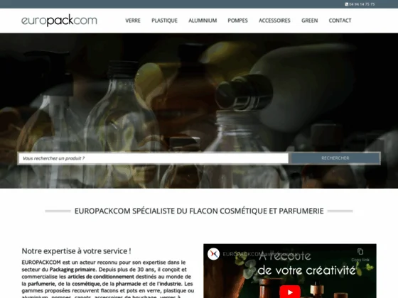 Fournisseur flacon cosmétique - Europackcom