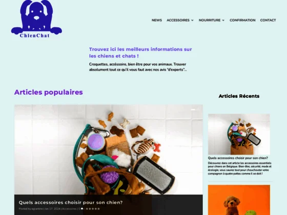 Site dédié aux propriétaires de chiens et de chats