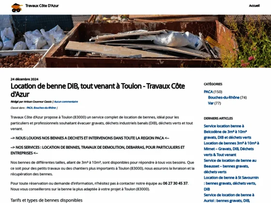 Travaux Côte d'Azur: Location de bennes à Toulon