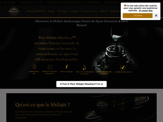 Pure Shilajit Himalaya – Résine naturelle de Shilajit pour la vitalité