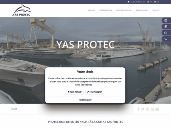 Protection coque yacht à La Ciotat - YAS Protec