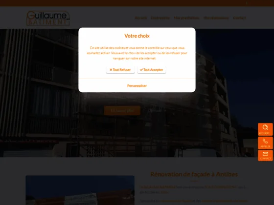 Ravalement de façade prix à Antibes - GUILLAUME BATIMENT