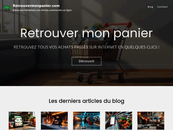 Retrouver facilement son panier