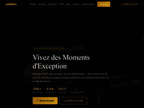 Location limousine Paris avec chauffeur privé