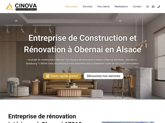 Cinova construction et rénovation à Obernai