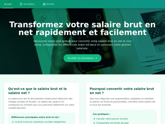 Mon Salaire Net : votre outil pour transformer votre salaire brut en net