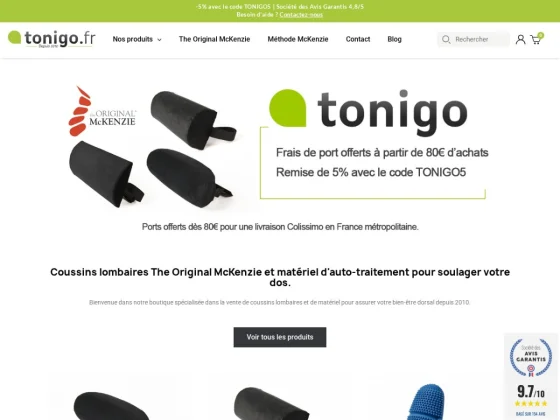 Coussins lombaires et accessoires dos : l'ergonomie idéale avec Tonigo.fr