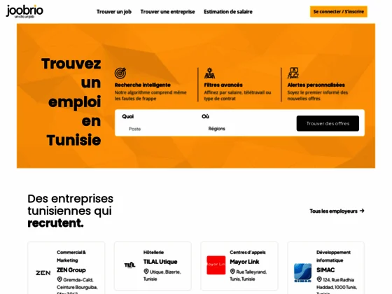 Joobrio – Plateforme d’annonces d’emploi en Tunisie