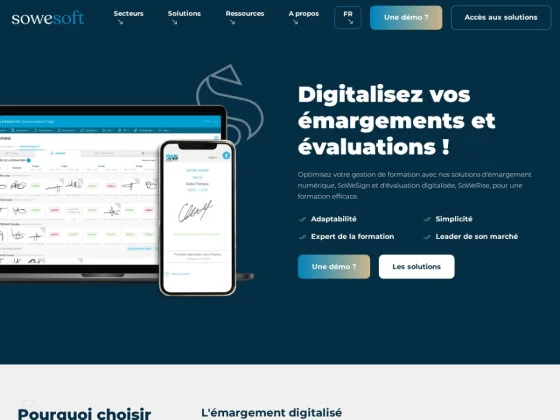 SoWeSoft, digitalisez vos émargements et évaluations