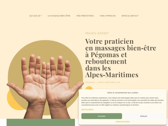 Praticien massage Pegomas - Franck Bardet