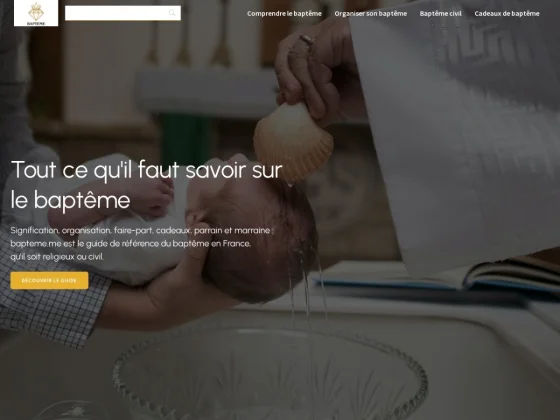 Un site pour préparer un baptême dans les meilleures conditions