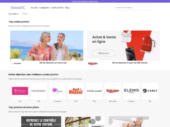 Swootic - Codes promo et Réductions valides