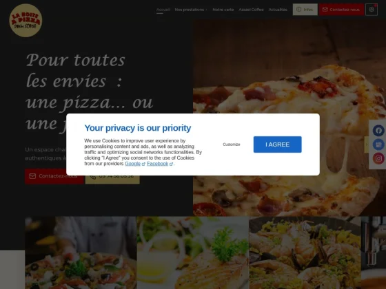 La boite à pizza plein soleil