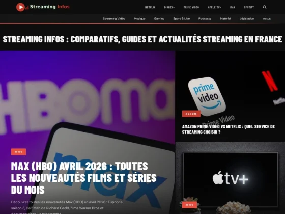 Informations sur le streaming
