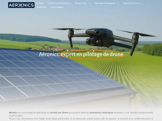 Aeronics – Inspection drone, thermographie et cartographie