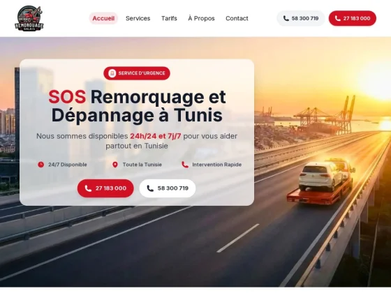 Remorquage Balkis - Dépannage et Remorquage 24h/24 en Tunisie