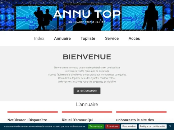 Annutop annuaire généraliste et top liste